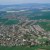 OBEC ČAŇA: Letecký pohľad na obec